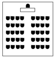 Theatre style layout