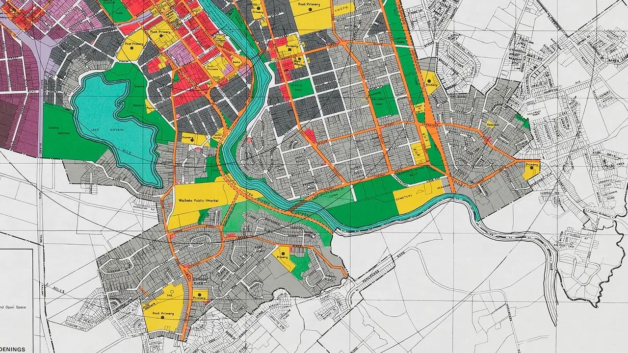 City of Hamilton district plan map, 1963